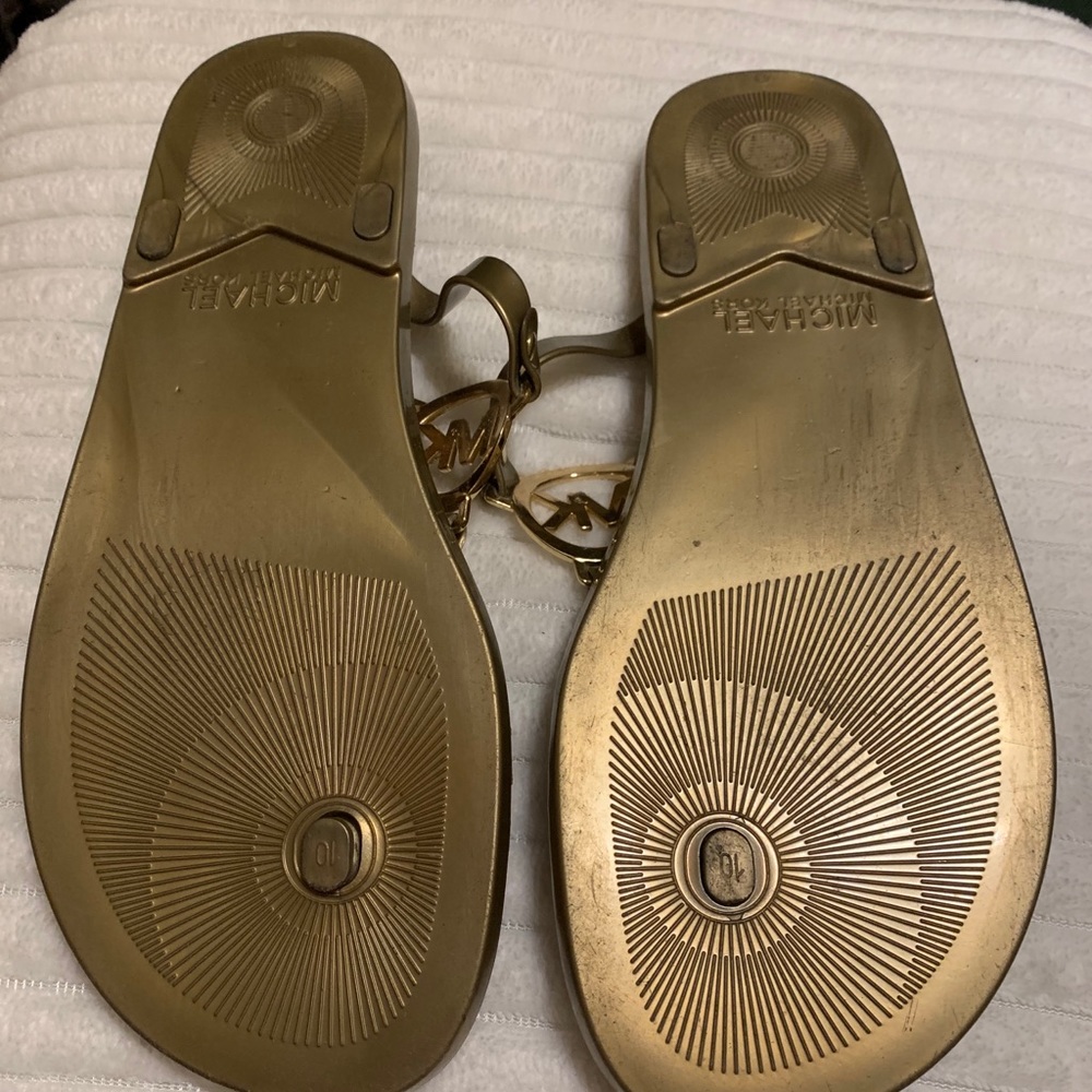 MK gold jelly T strap sandal (size 10M) - Picture 3 of 3